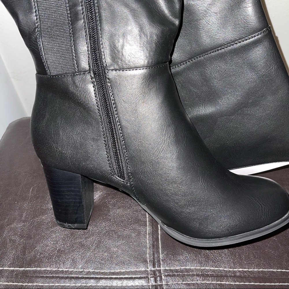 TORRID WIDE CALF Black over the knee boots 11W